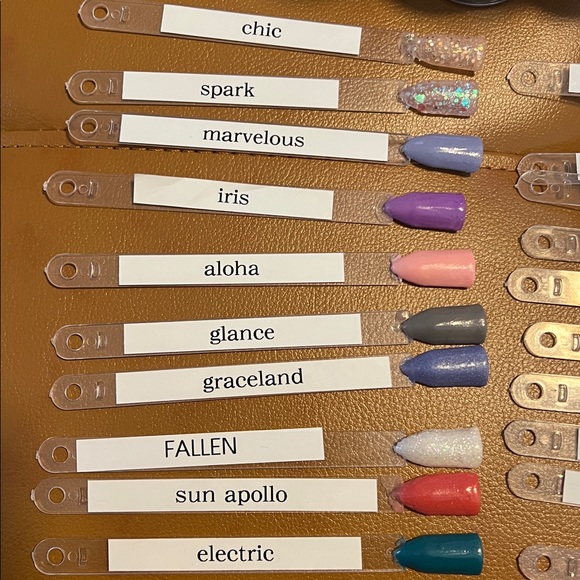 Revel Nail lot of 20 0.5oz Nail Powder Dip and swatches - Picture 3 of 4